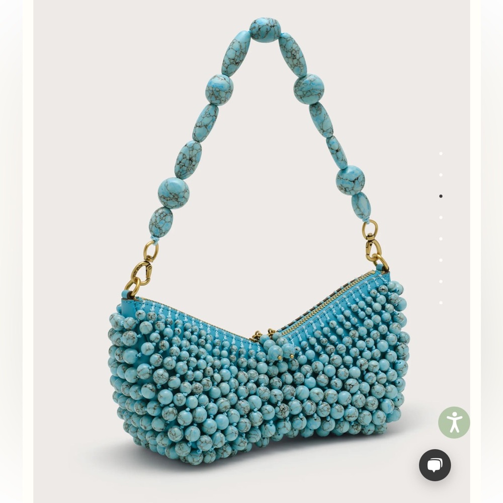 NEW Cult Gaia Mercier Mini Shoulder Bag Ibiza Turquoise - Picture 12 of 12